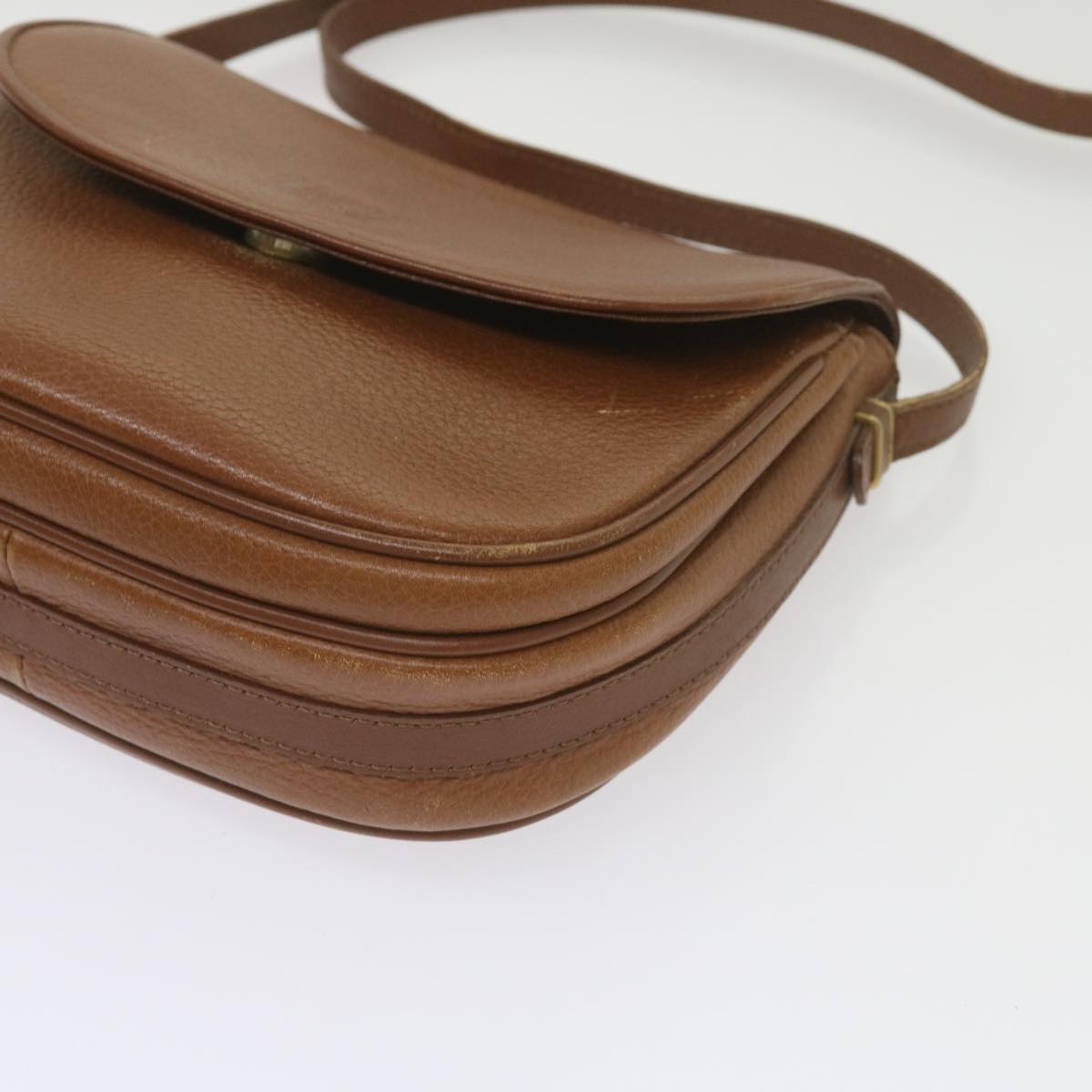 Burberrys Shoulder Bag Leather Brown Auth ep3582