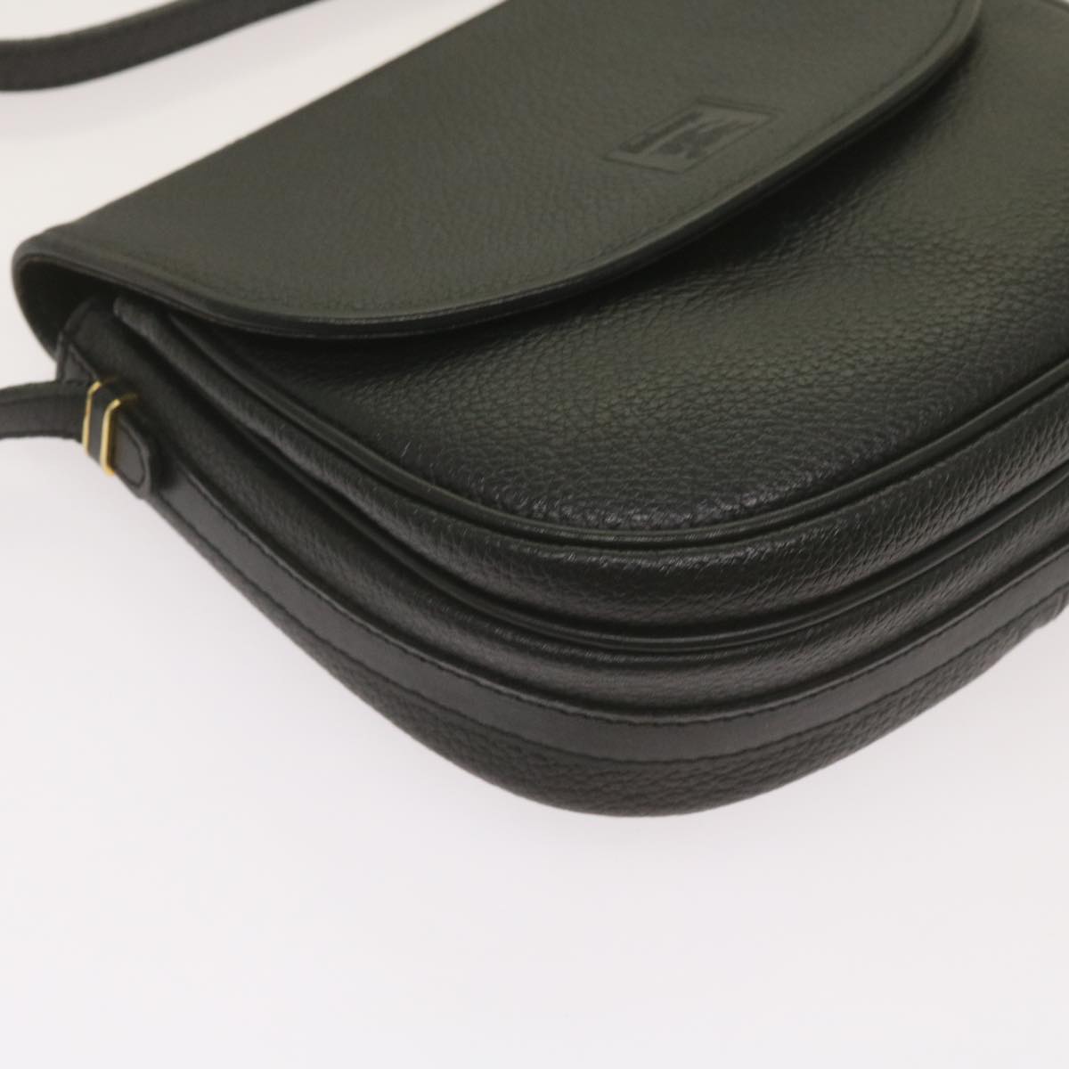 Burberrys Shoulder Bag Leather Black Auth ep3585