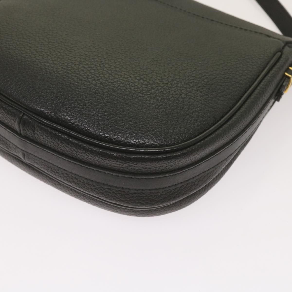 Burberrys Shoulder Bag Leather Black Auth ep3585