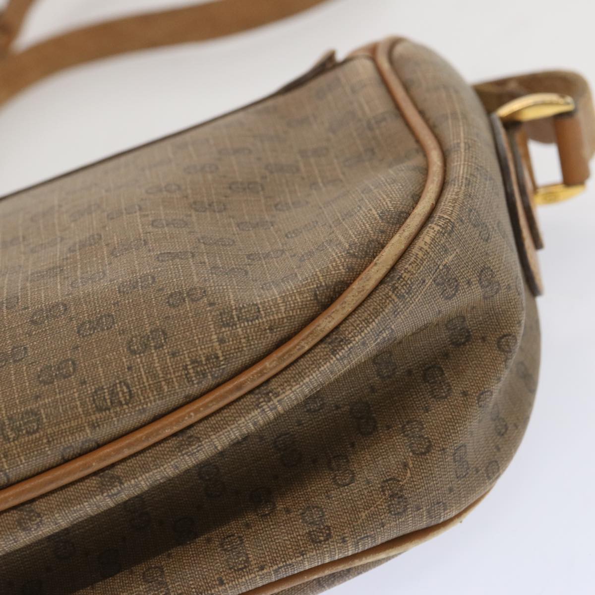 GUCCI Micro GG Supreme Web Sherry Line Bag Beige Green 001 115 0918 Auth ep3640