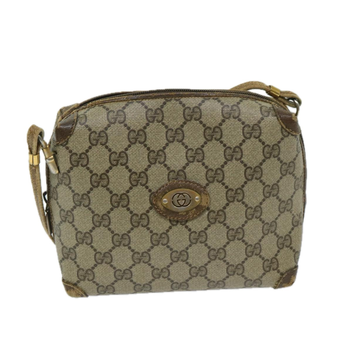 GUCCI GG Supreme Shoulder Bag PVC Beige 007 39 4916 Auth ep3641