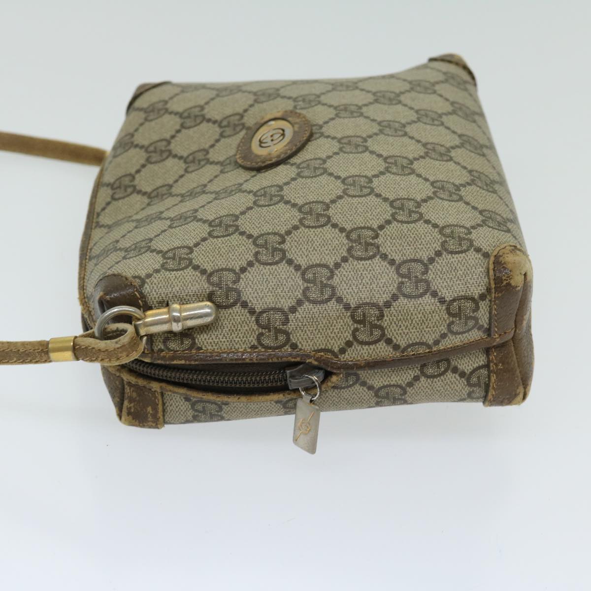 GUCCI GG Supreme Shoulder Bag PVC Beige 007 39 4916 Auth ep3641