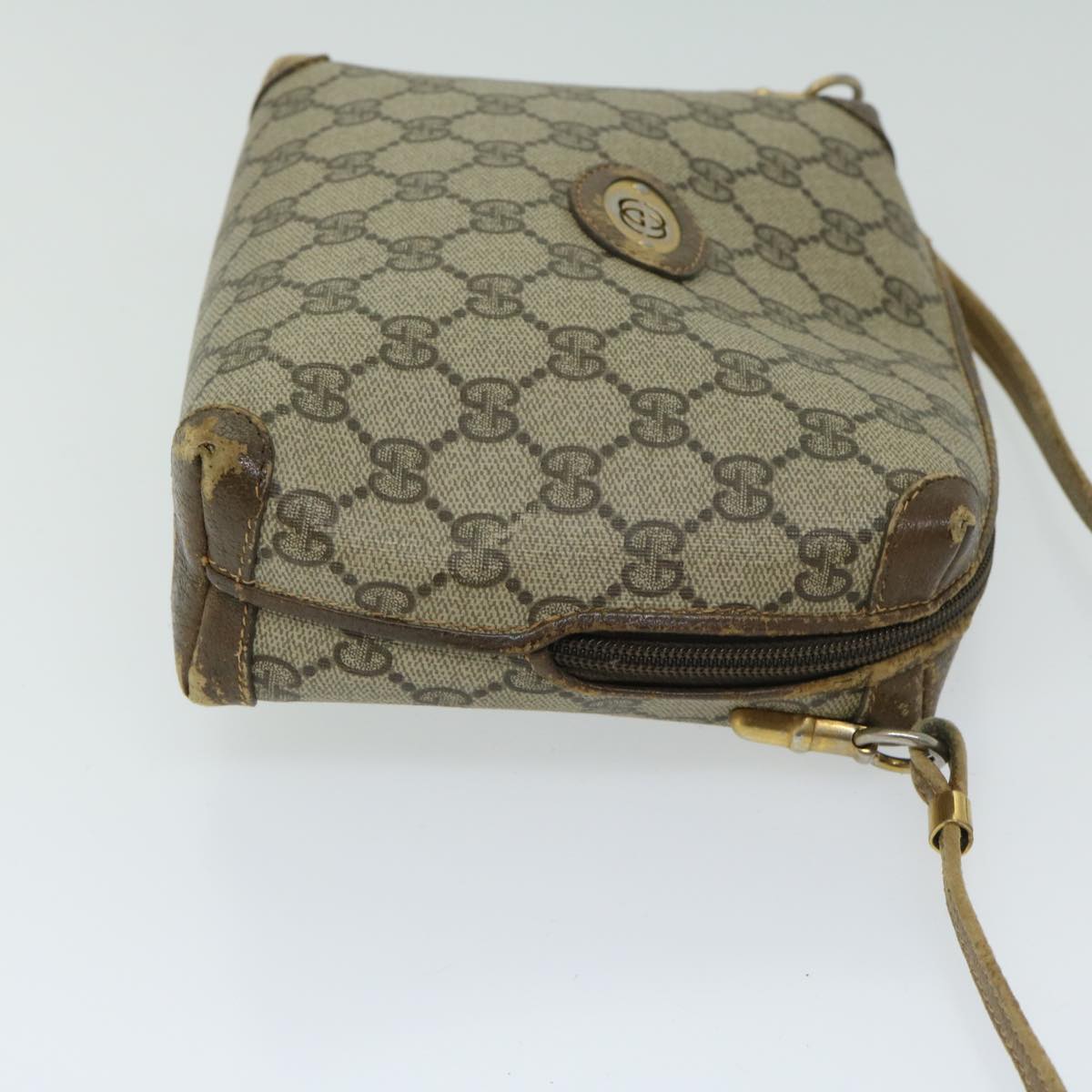 GUCCI GG Supreme Shoulder Bag PVC Beige 007 39 4916 Auth ep3641