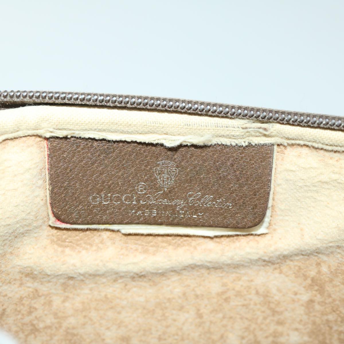 GUCCI GG Supreme Shoulder Bag PVC Beige 97 02 068 Auth ep3662