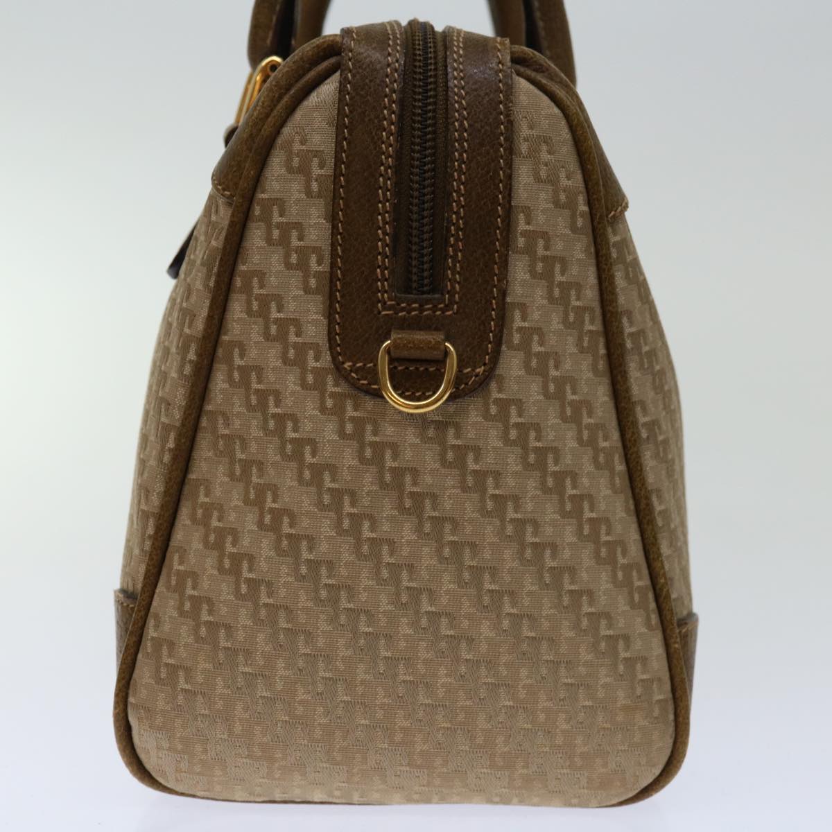 GUCCI Boston Bag Canvas Beige Auth ep3664