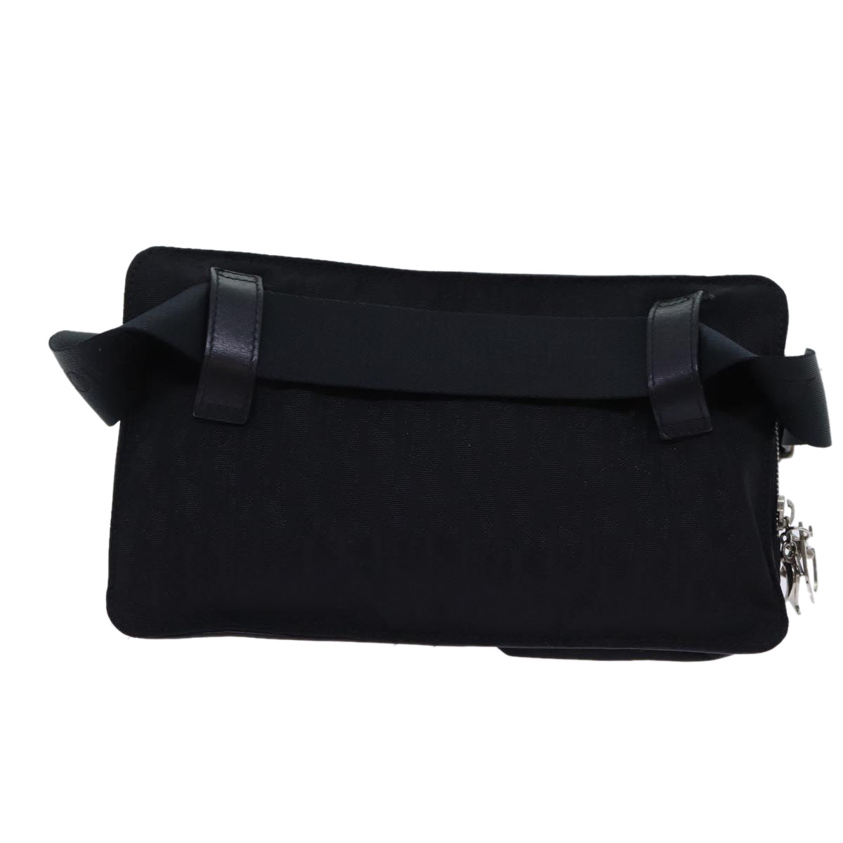 Christian Dior Trotter Canvas Waist bag Black Auth ep3700