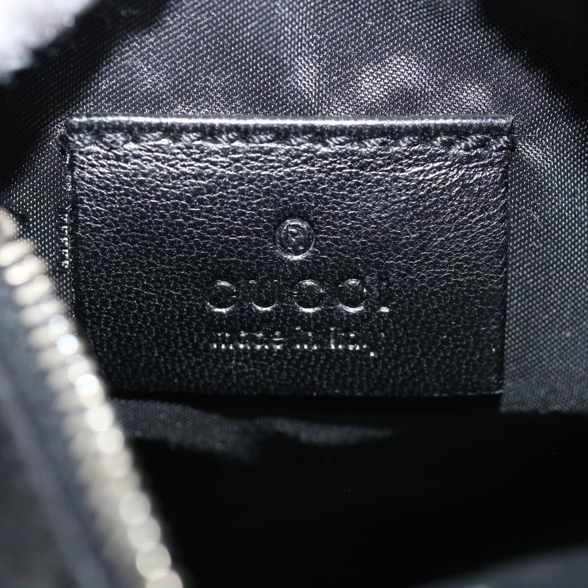 GUCCI Waist bag Leather Black 037 1312 1669 Auth ep3757