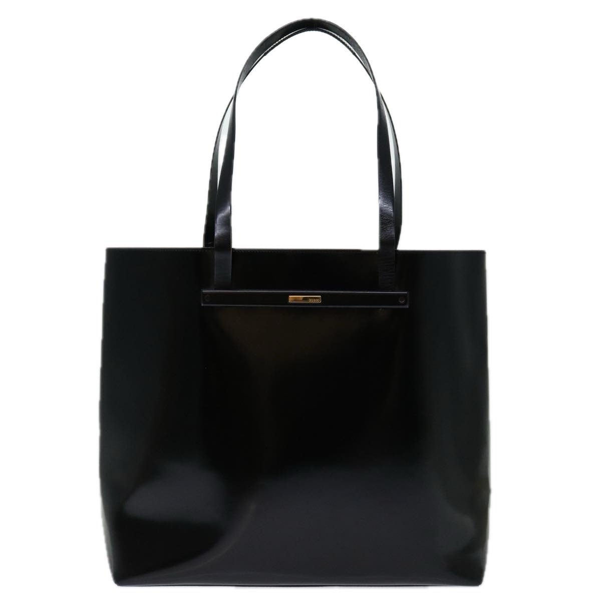 GUCCI Tote Bag Patent leather Black Auth ep3770