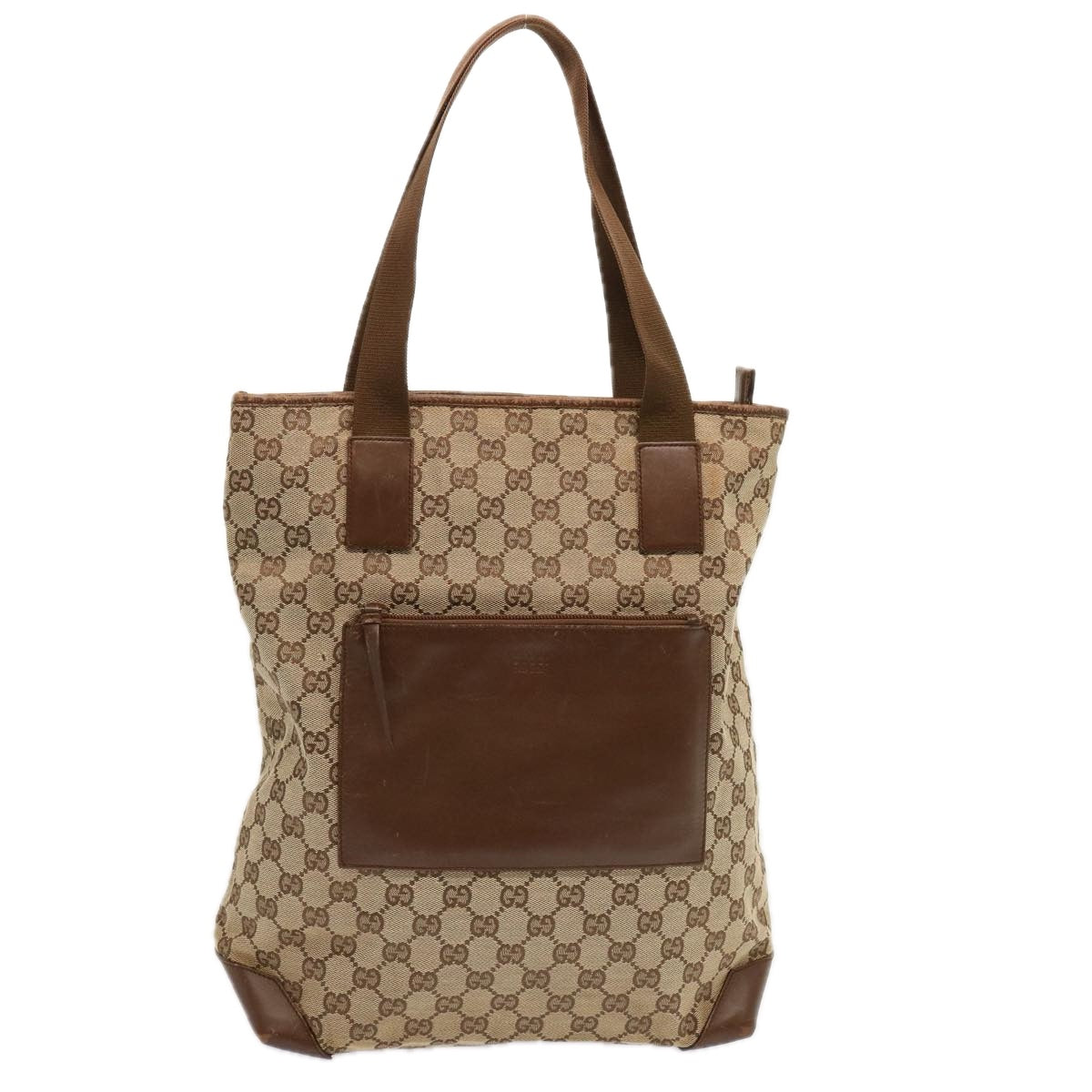 GUCCI GG Canvas Tote Bag Beige Brown 019 0401 Auth ep3771