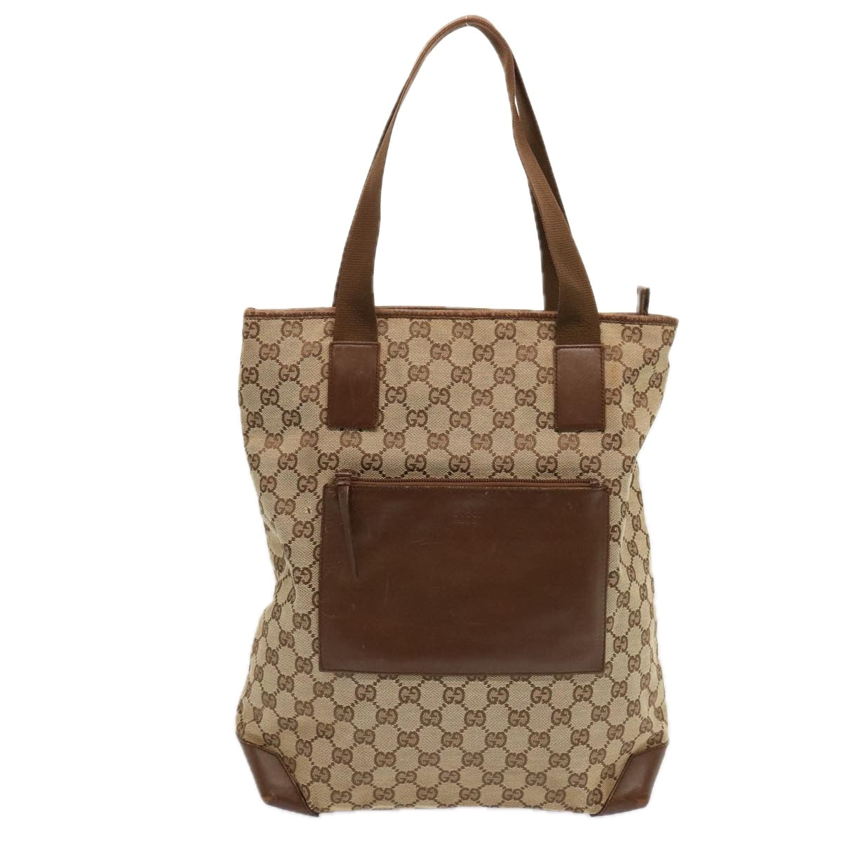 GUCCI GG Canvas Tote Bag Beige Brown 019 0401 Auth ep3771