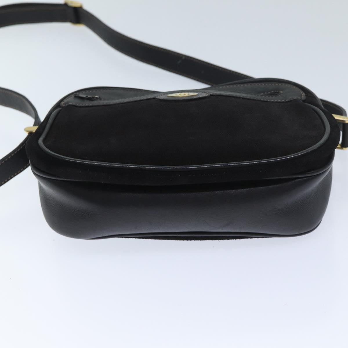 GUCCI Shoulder Bag Suede Black Auth ep3790