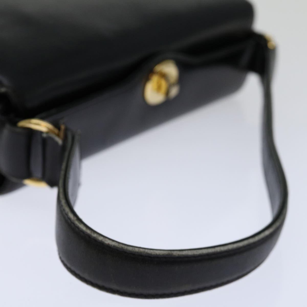 GUCCI Hand Bag Leather Black Auth ep3814