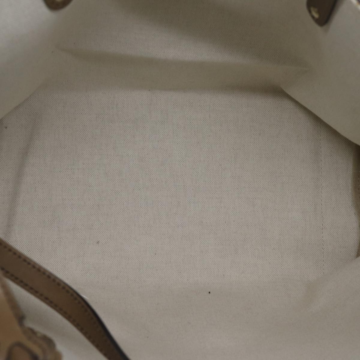 GUCCI GG Canvas Tote Bag Beige 211975 Auth ep3854