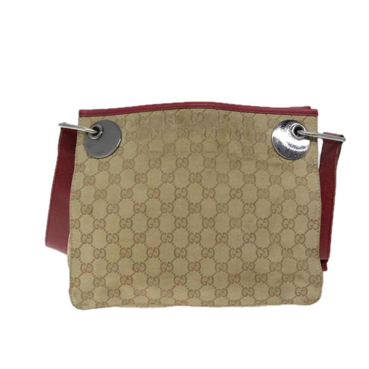 GUCCI GG Canvas Shoulder Bag Beige 120841 Auth ep3860