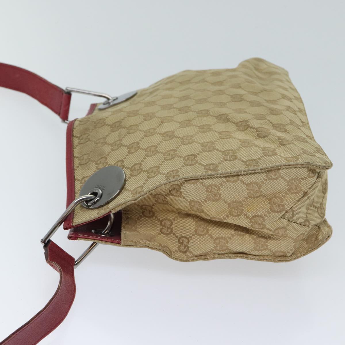 GUCCI GG Canvas Shoulder Bag Beige 120841 Auth ep3860