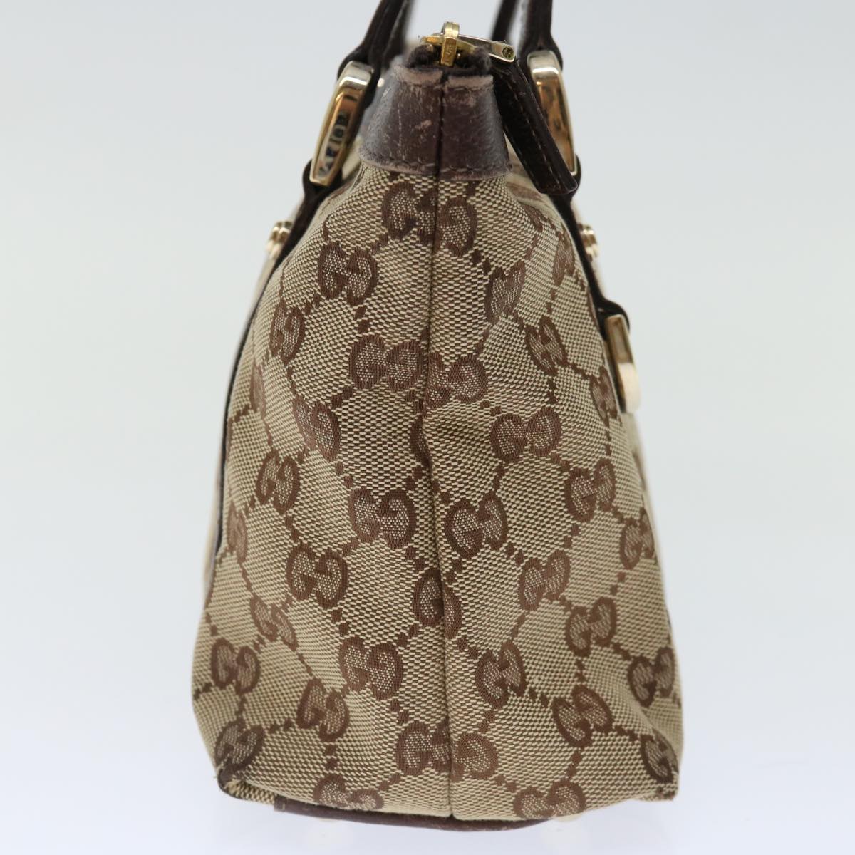 GUCCI GG Canvas Hand Bag Beige 141471 Auth ep3861