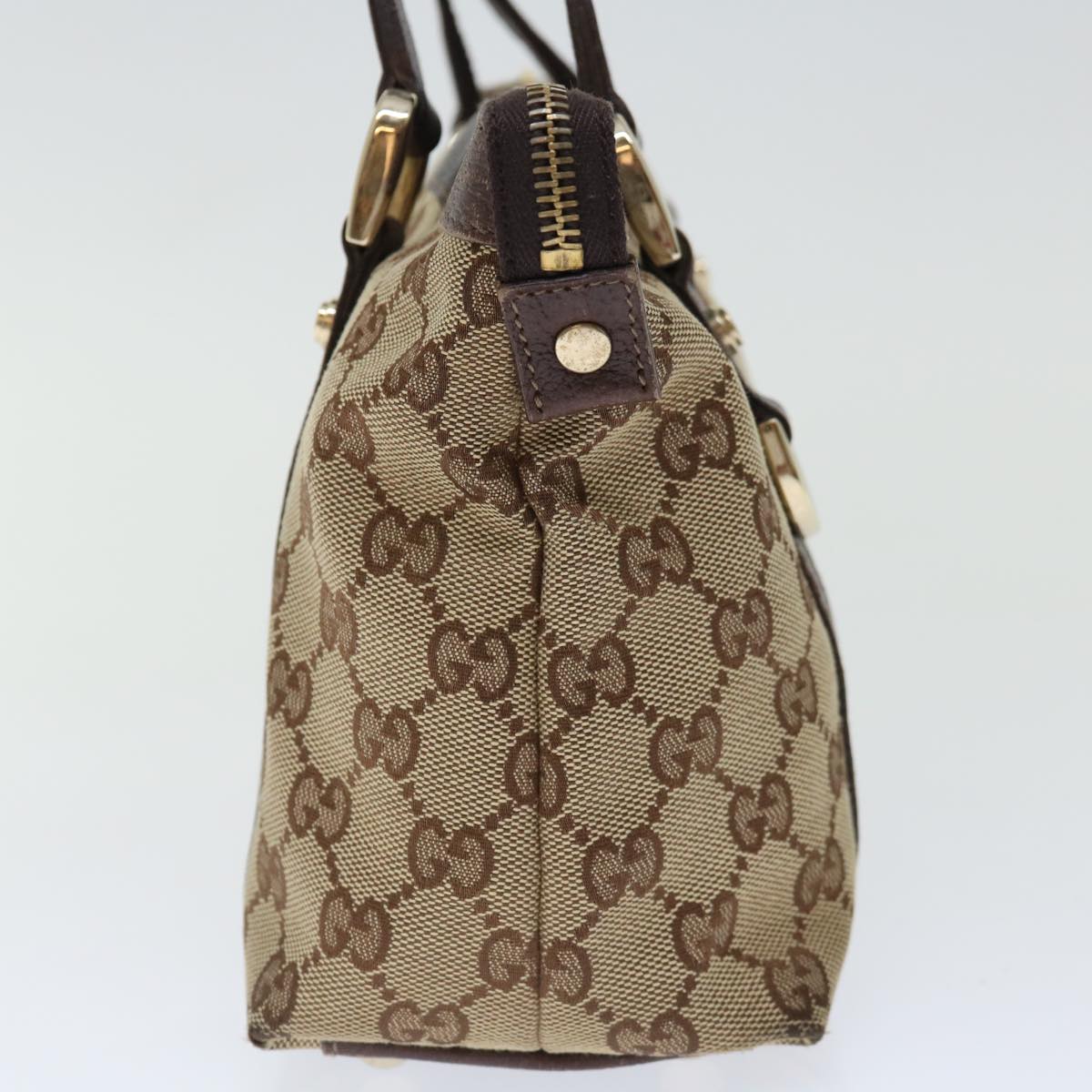 GUCCI GG Canvas Hand Bag Beige 141471 Auth ep3861