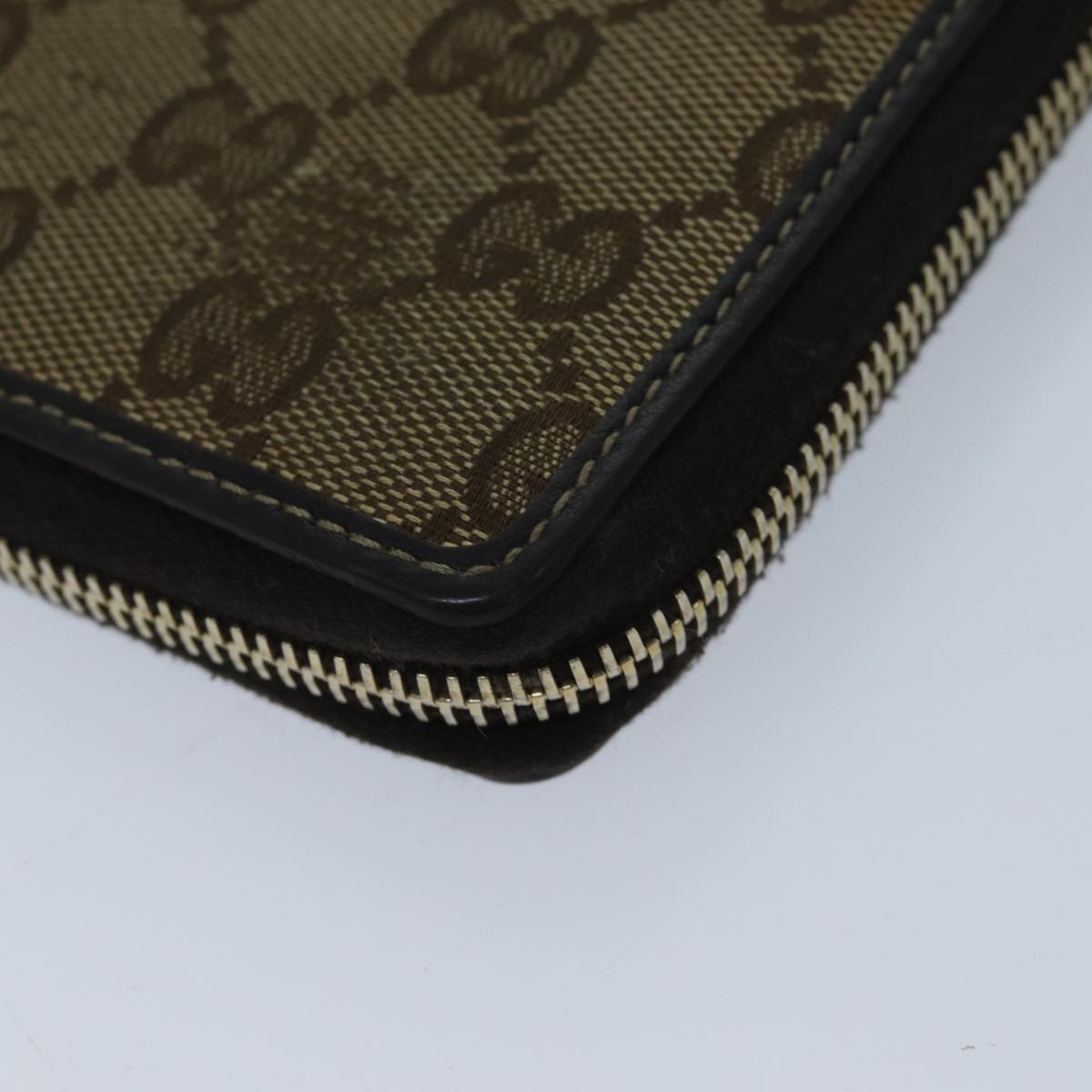 GUCCI GG Canvas Long Wallet Beige 212120 Auth ep3877