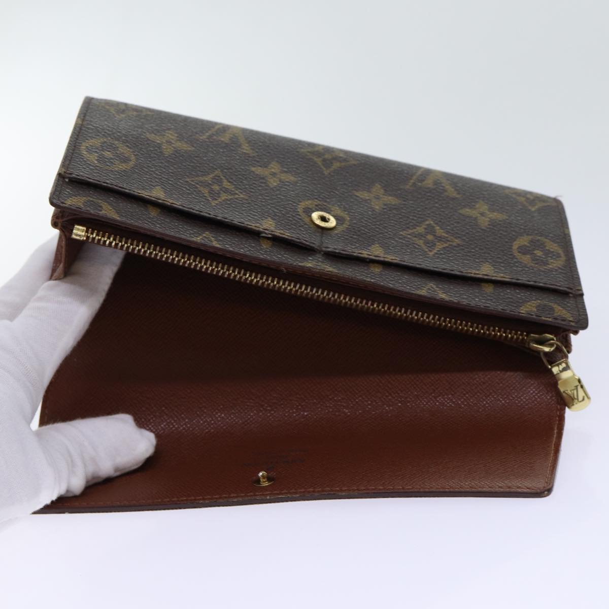 LOUIS VUITTON Monogram Pochette Porte Monnaie Credit Wallet M61725 Auth ep3878