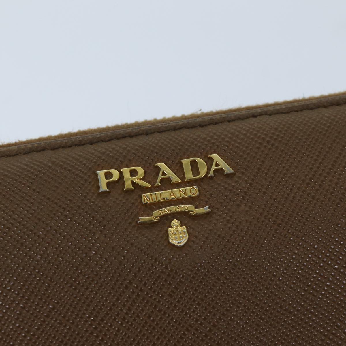 PRADA Long Wallet Safiano leather Brown Auth ep3921