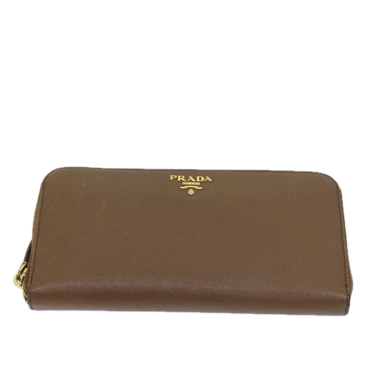 PRADA Long Wallet Safiano leather Brown Auth ep3921