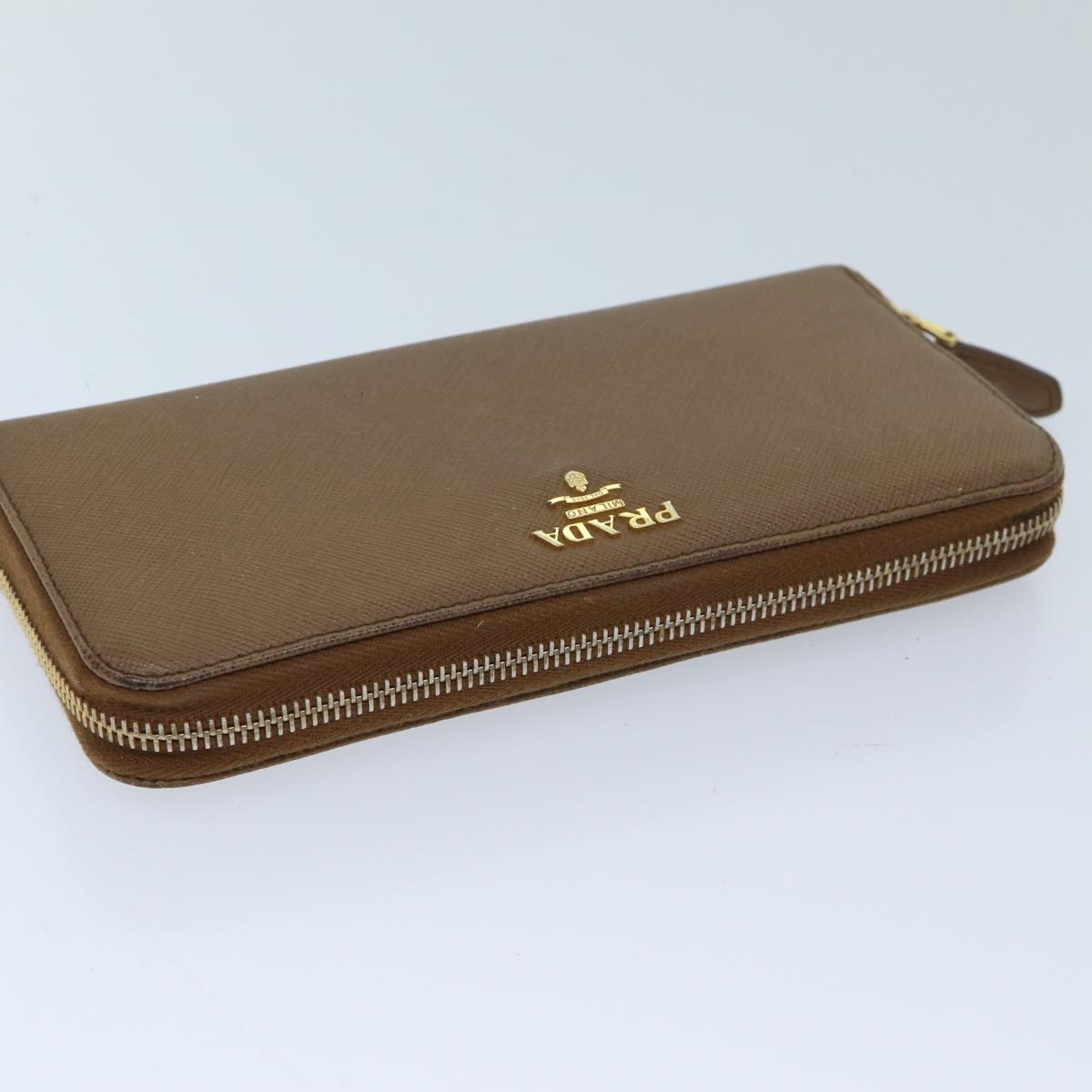 PRADA Long Wallet Safiano leather Brown Auth ep3921