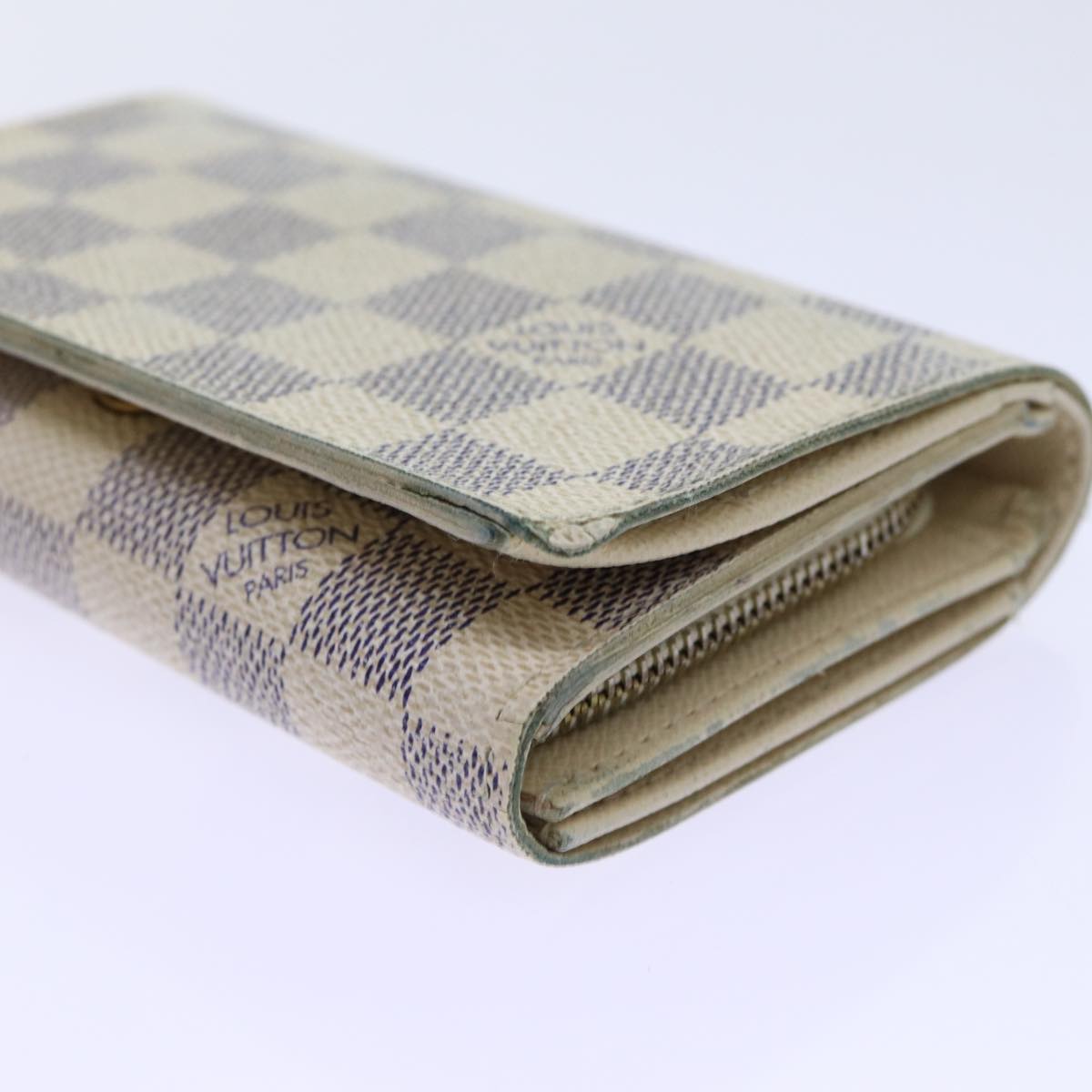 LOUIS VUITTON Damier Azur Portefeuille Tresol Wallet N61744 LV Auth ep3925