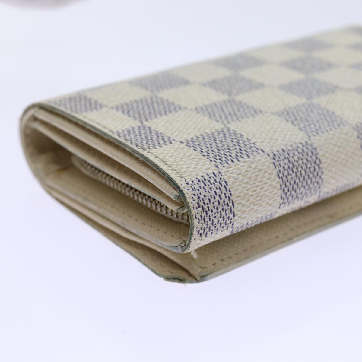 LOUIS VUITTON Damier Azur Portefeuille Tresol Wallet N61744 LV Auth ep3925