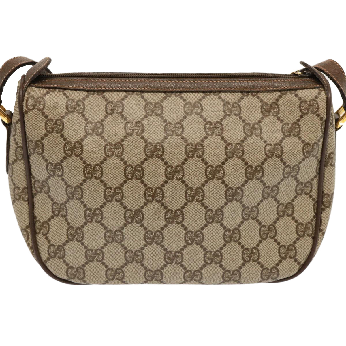 GUCCI GG Supreme Web Sherry Line Shoulder Bag Beige Green 89 02 032 Auth ep3948