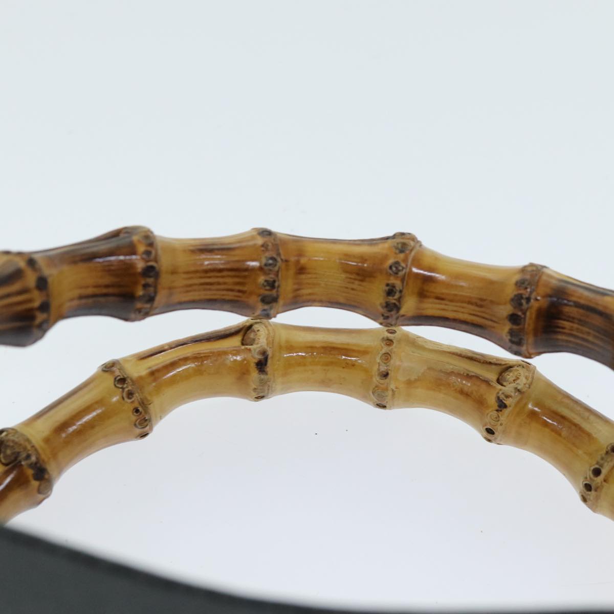 GUCCI Bamboo Hand Bag Leather Black 002 1095 0260 Auth ep4125