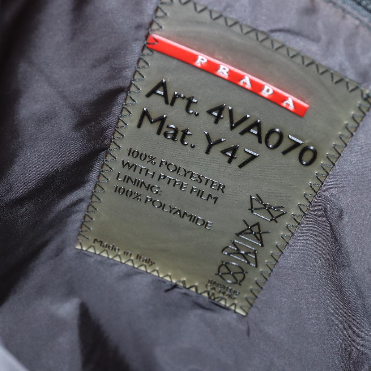 PRADA Sports Tote Bag Nylon Gray Auth ep4219