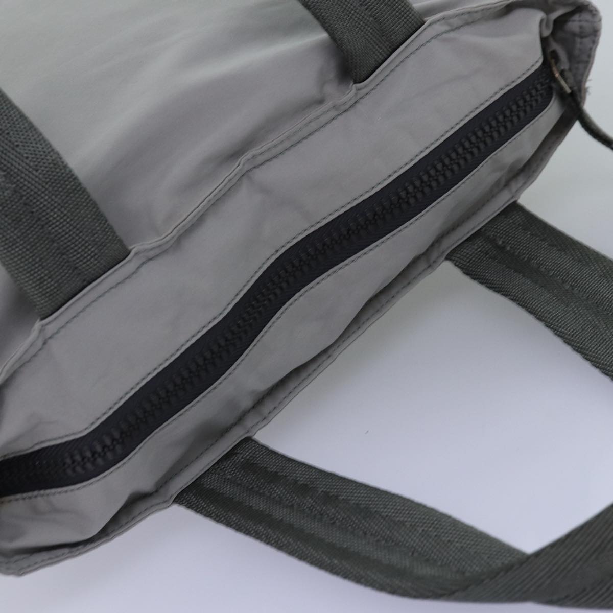 PRADA Sports Tote Bag Nylon Gray Auth ep4219