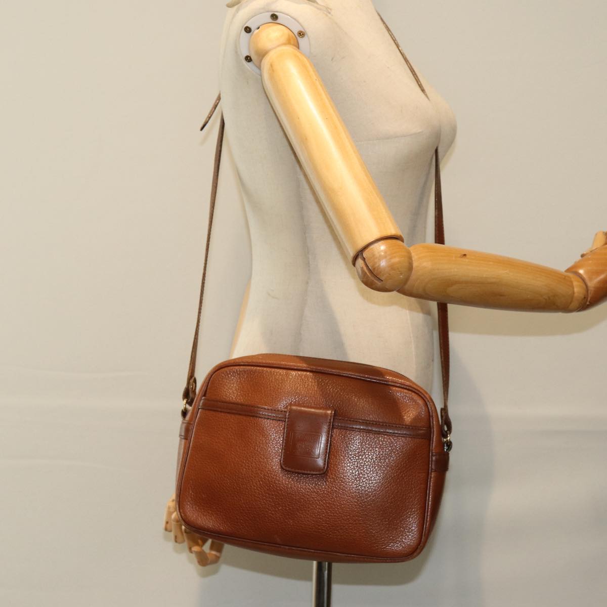 Burberrys Shoulder Bag Leather Brown Auth ep4295