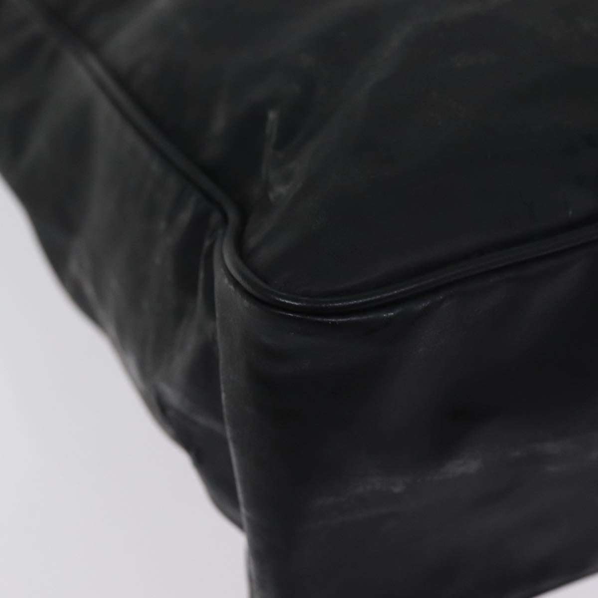 CHANEL Chain Shoulder Bag Coated Canvas Black CC Auth ep4383