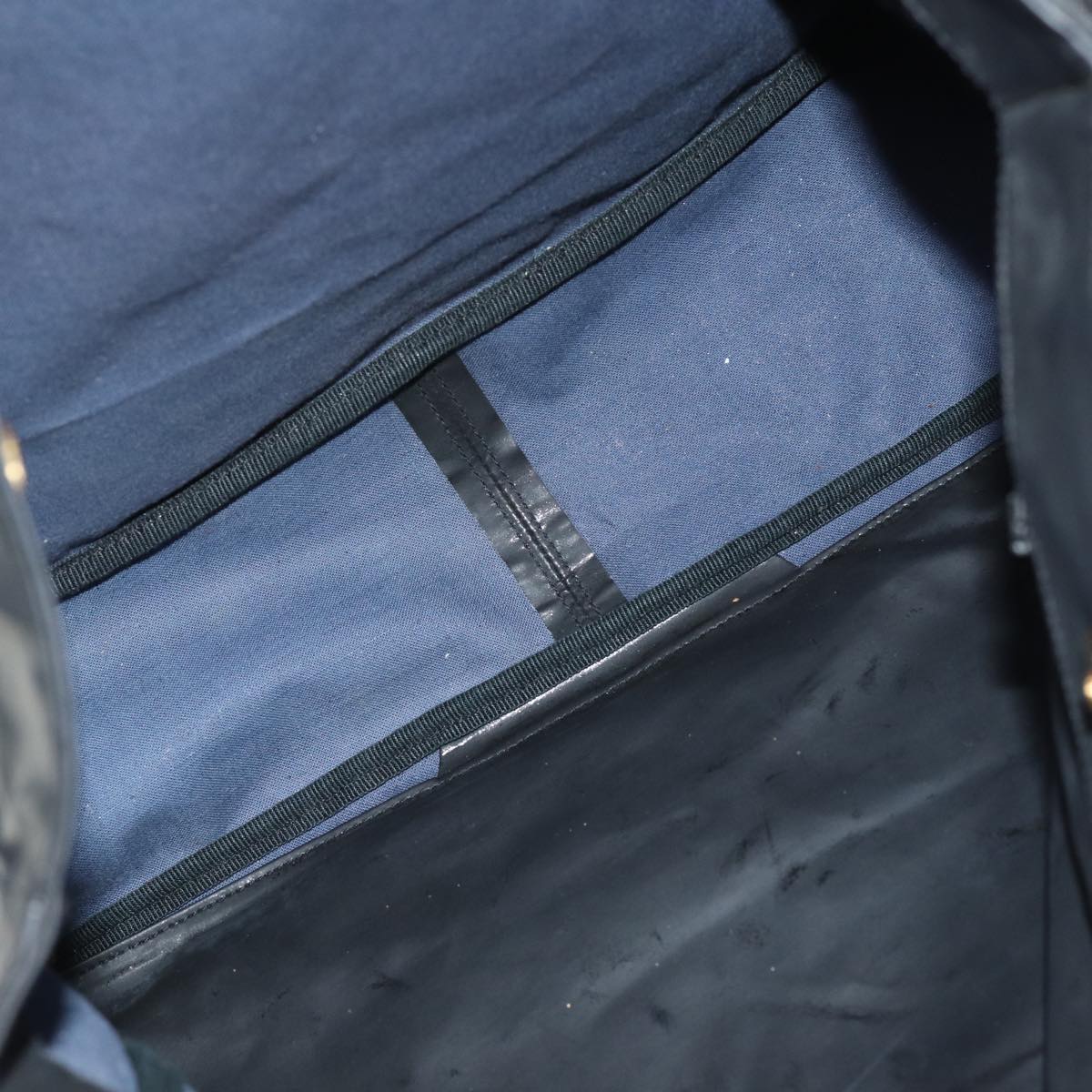 CHANEL Chain Shoulder Bag Coated Canvas Black CC Auth ep4383