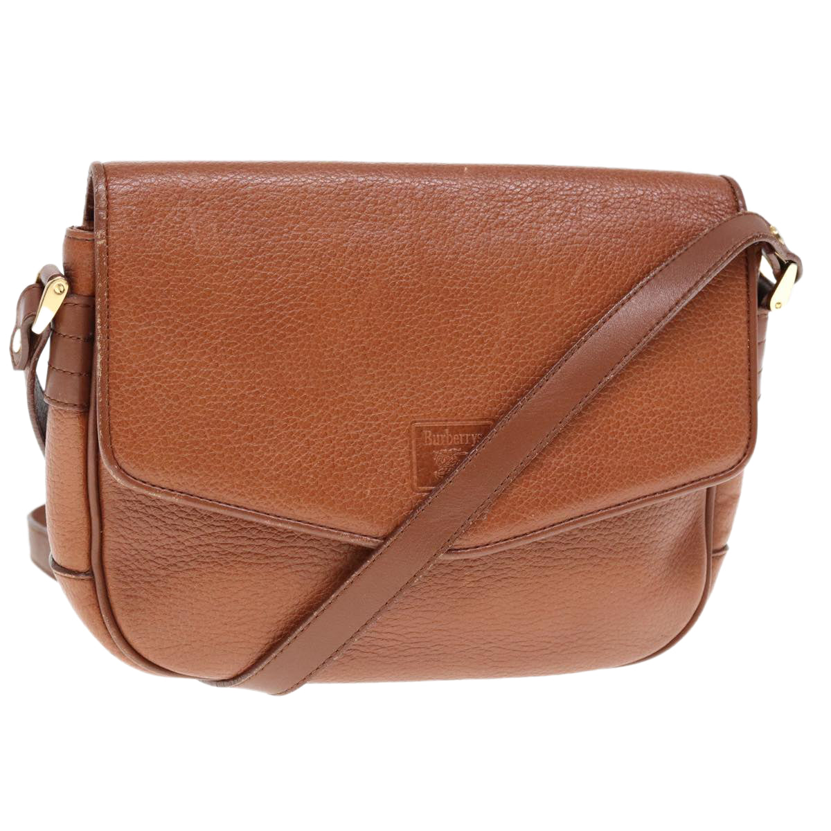 Burberrys Shoulder Bag Leather Brown Auth ep4387