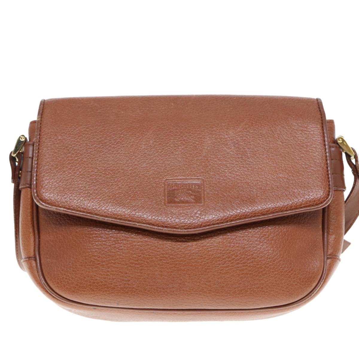 Burberrys Shoulder Bag Leather Brown Auth ep4387