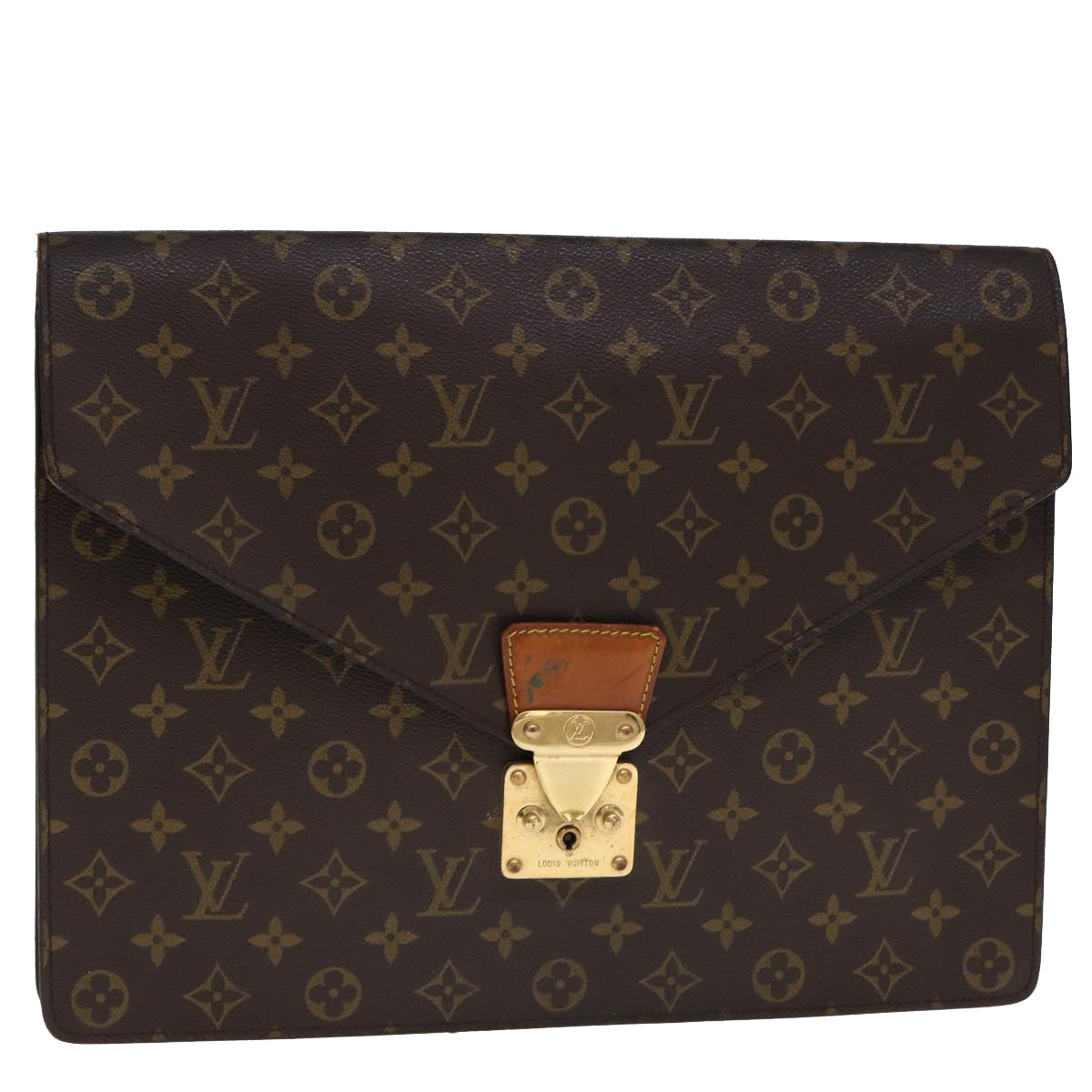 LOUIS VUITTON Monogram Porte Documents Senatur Briefcase M53335 LV Auth ep4418