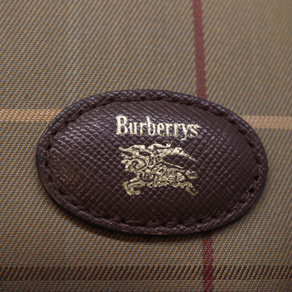 Burberrys Nova Check Shoulder Bag Canvas Brown Auth ep4438