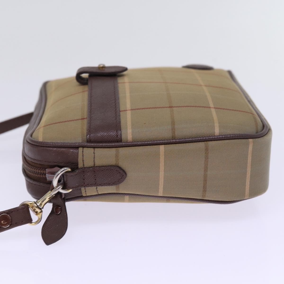 Burberrys Nova Check Shoulder Bag Canvas Brown Auth ep4438