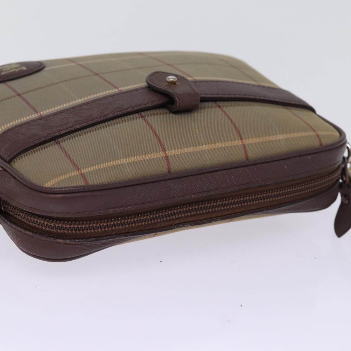 Burberrys Nova Check Shoulder Bag Canvas Brown Auth ep4438