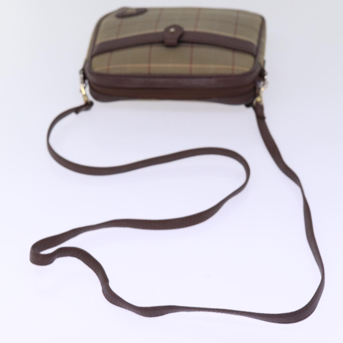 Burberrys Nova Check Shoulder Bag Canvas Brown Auth ep4438