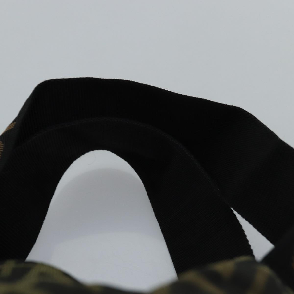 FENDI Zucca Canvas Tote Bag Black Brown Auth ep4488