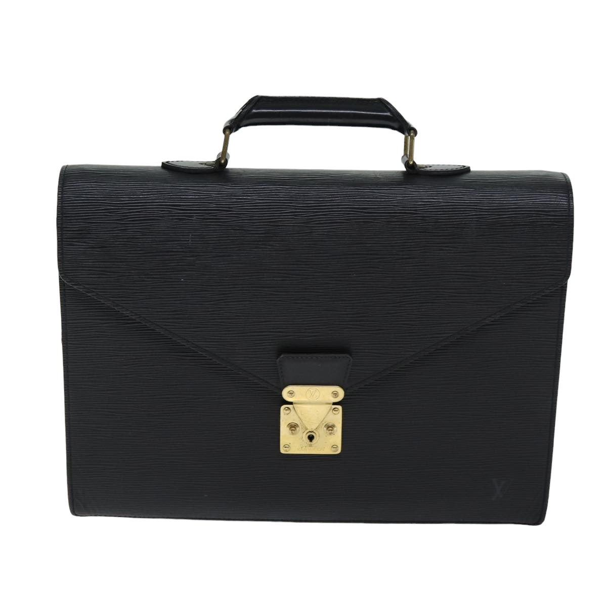 LOUIS VUITTON Epi Serviette Conseiller Briefcase Black M54422 LV Auth ep4520