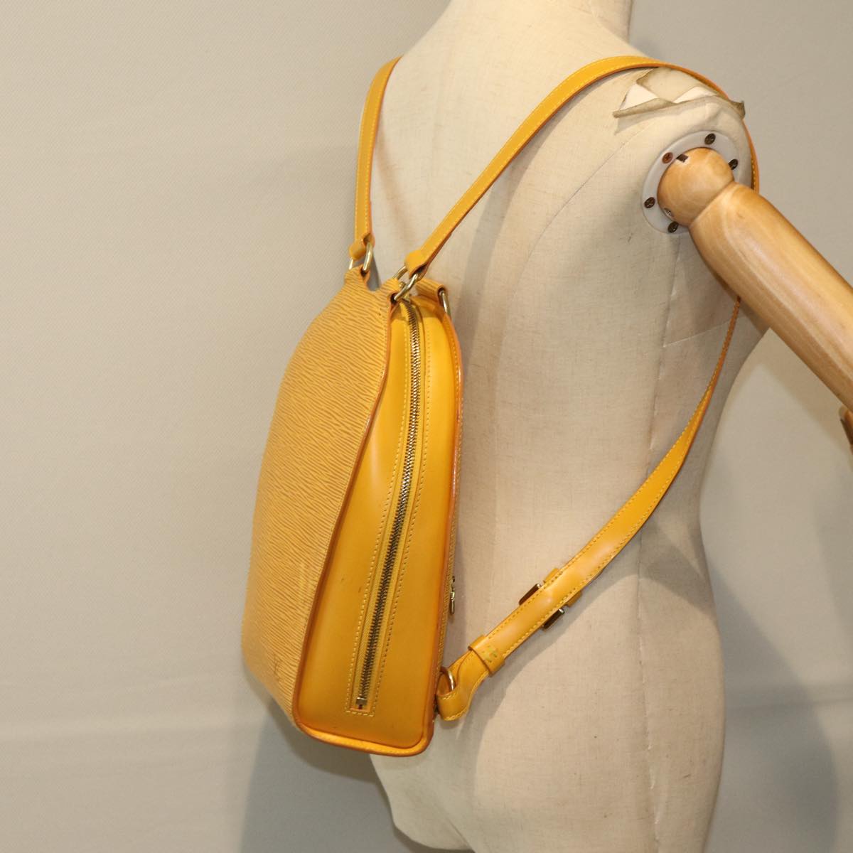 LOUIS VUITTON Epi Mabillon Backpack Yellow M52239 LV Auth ep4521