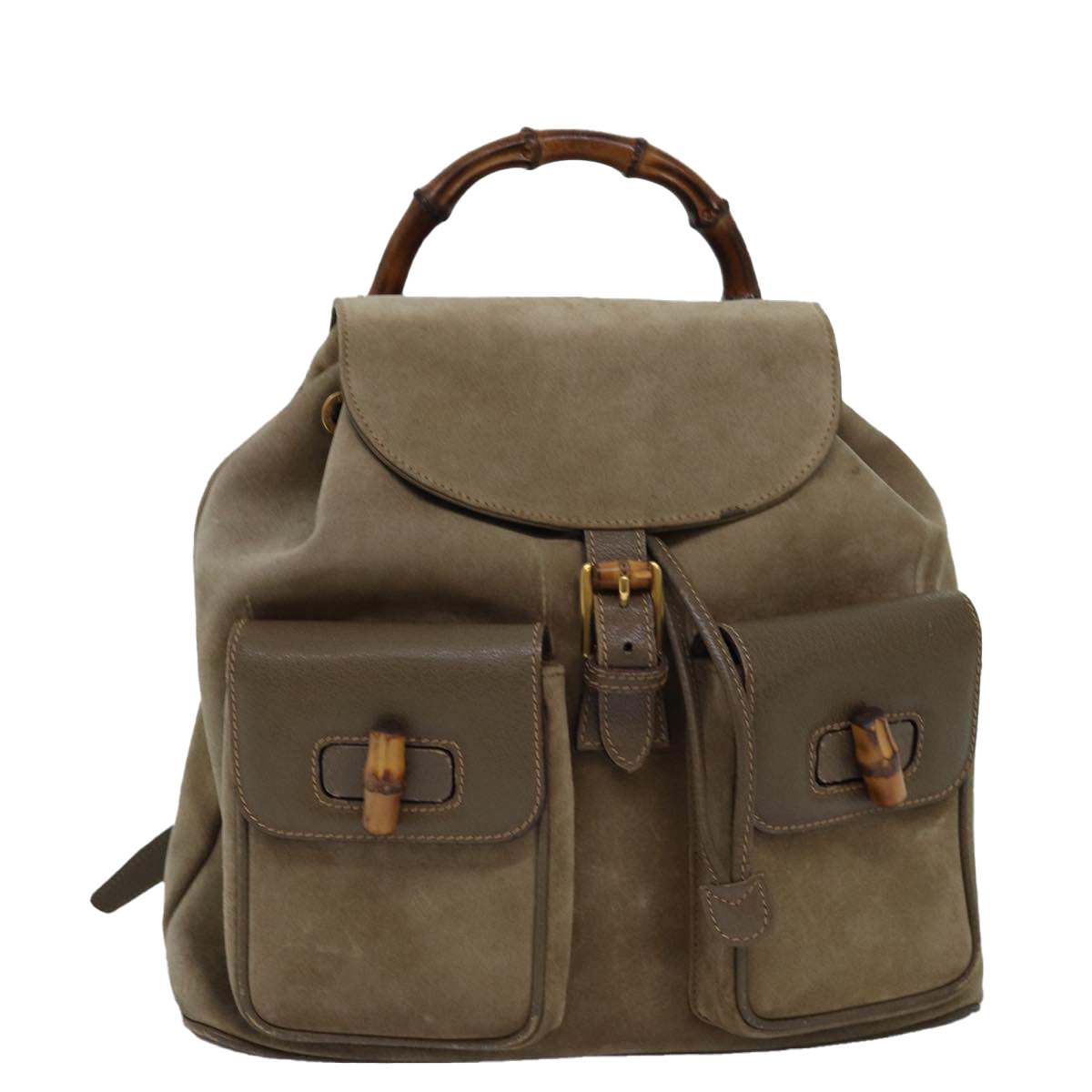 GUCCI Backpack Suede Beige 003 58 0016 Auth ep4529