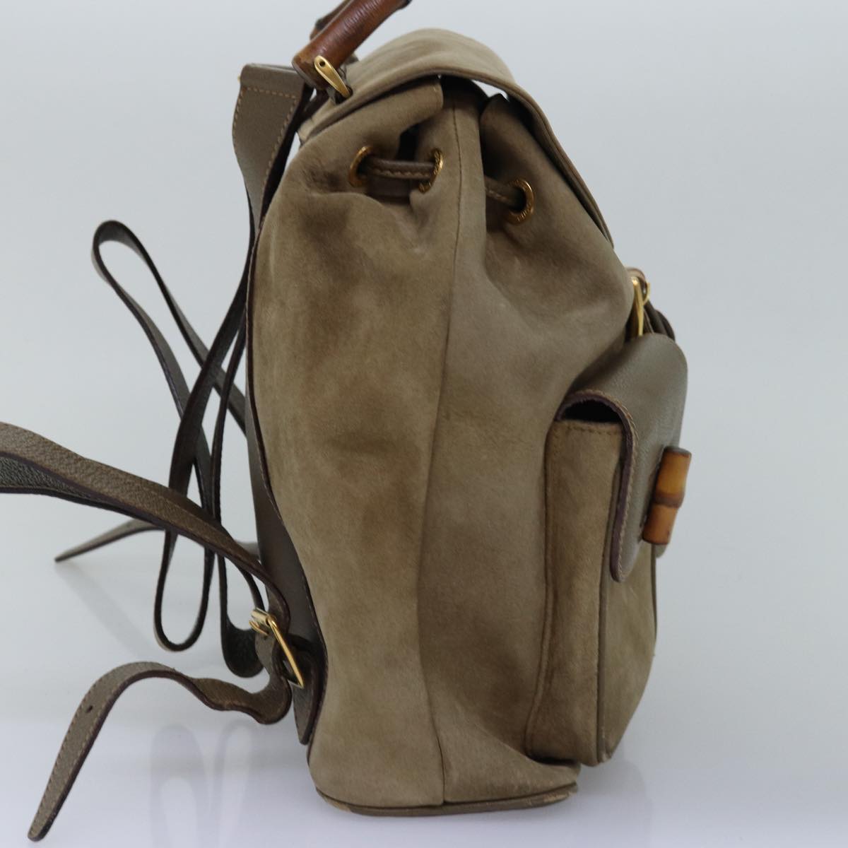 GUCCI Backpack Suede Beige 003 58 0016 Auth ep4529