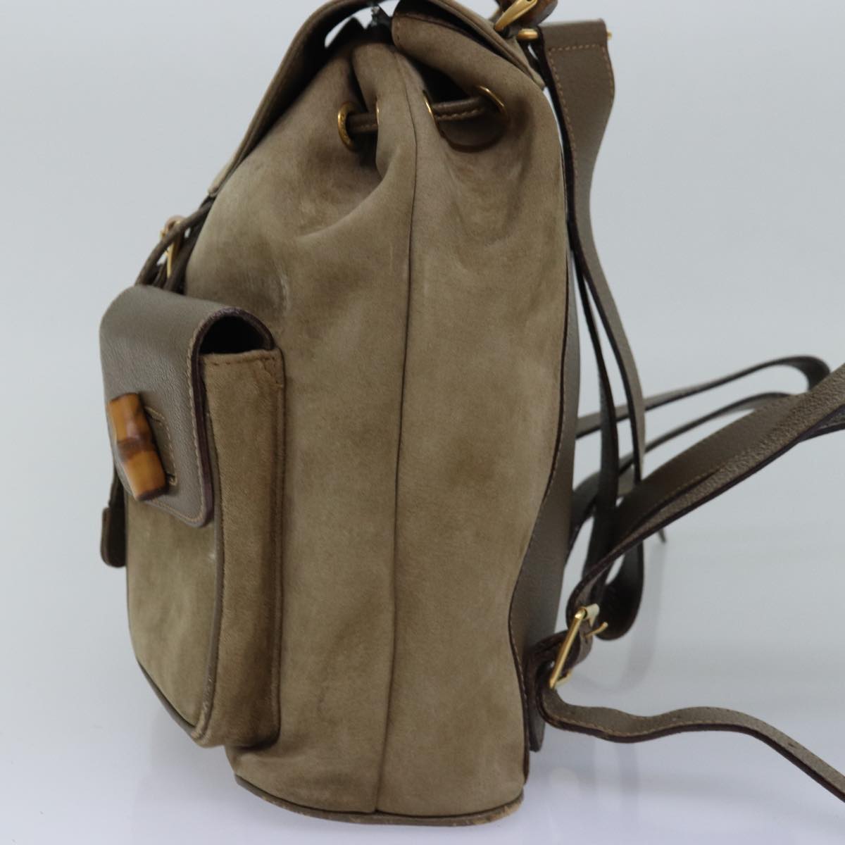 GUCCI Backpack Suede Beige 003 58 0016 Auth ep4529