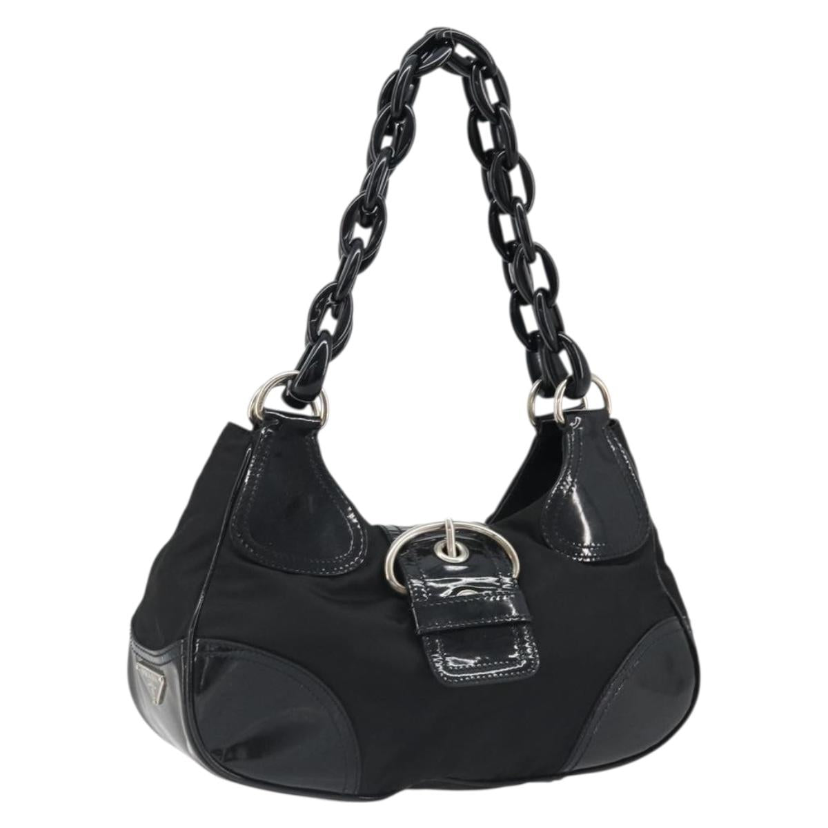 PRADA Shoulder Bag Nylon Black Auth ep4838