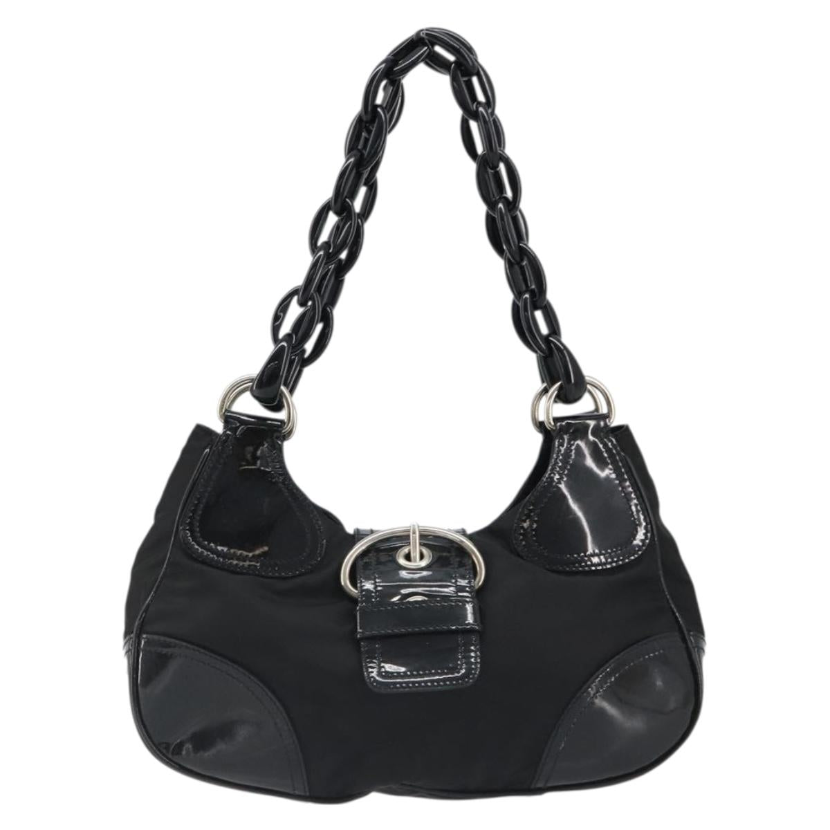 PRADA Shoulder Bag Nylon Black Auth ep4838